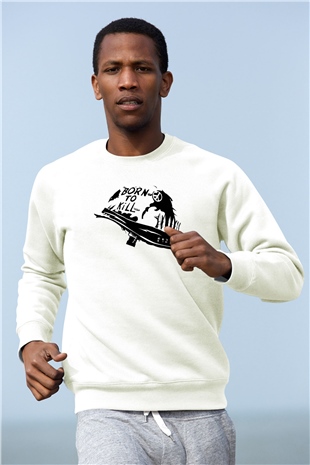 Full Metal Jacket Beyaz Unisex Sweatshirt