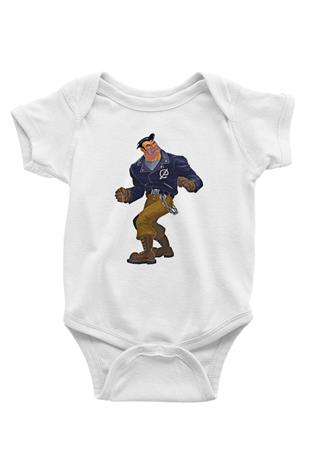 Full Throttle Baskılı Beyaz Unisex Bebek Body - Zıbın