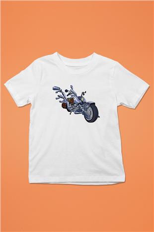 Full Throttle Baskılı Beyaz Unisex Beyaz Çocuk Tişört - Tshirt