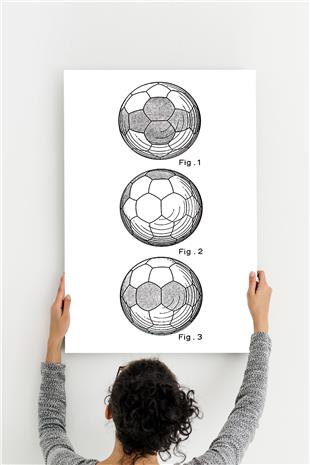 Futbol Desenli Ahşap Mdf Tablo 40 cm x 60 cm