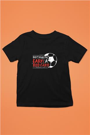 Futbol - Football Baskılı Unisex Siyah Çocuk Tİşörtü - Tshirt