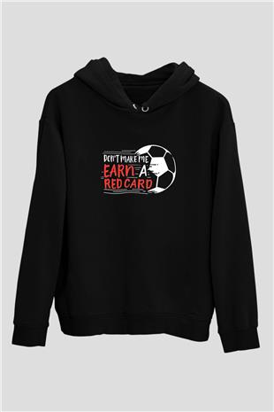 Futbol - Football Baskılı Unisex Siyah Hoodie