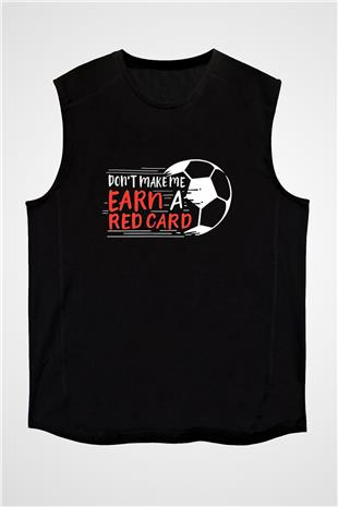 Futbol - Football Baskılı Unisex Siyah Kolsuz Tişört