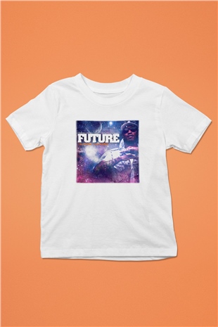 Future Baskılı Beyaz Unisex Çocuk Tişört