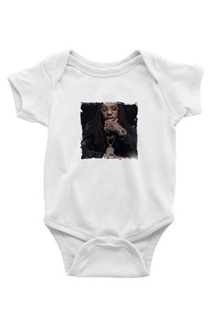 Future Baskılı Unisex Beyaz Bebek Body - Zıbın