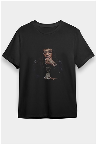 Future Baskılı Unisex Siyah Tişört