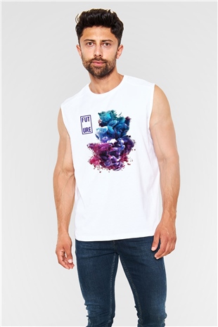 Future Beyaz Unisex Kolsuz Tişört