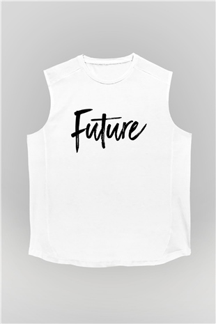 Future Beyaz Unisex Kolsuz Tişört