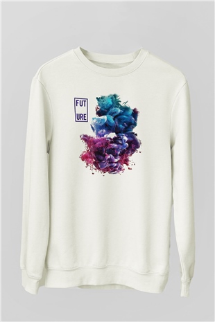 Future Beyaz Unisex Sweatshirt