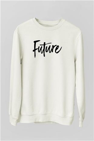 Future Beyaz Unisex Sweatshirt