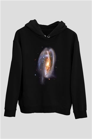 Galaksi Siyah Unisex Hoodie