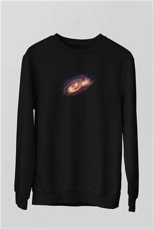 Galaksi Siyah Unisex Sweatshirt