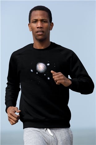 Galaksi Siyah Unisex Sweatshirt