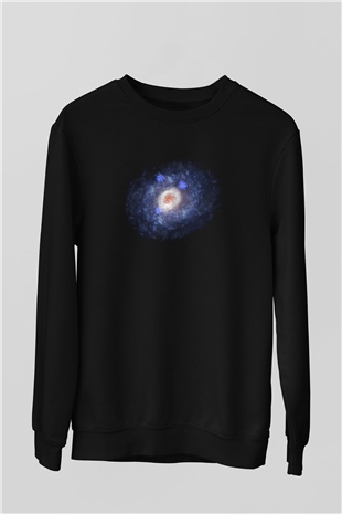 Galaksi Siyah Unisex Sweatshirt