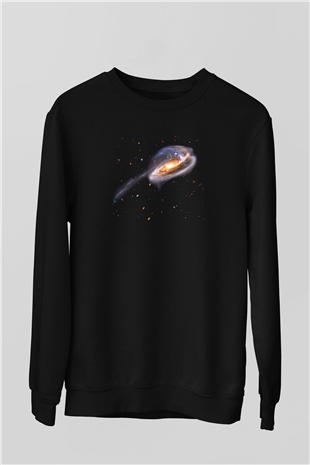 Galaksi Siyah Unisex Sweatshirt
