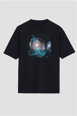 Galaksi Siyah Oversize Tişört Oversize T-shirt - TişörtFabrikası