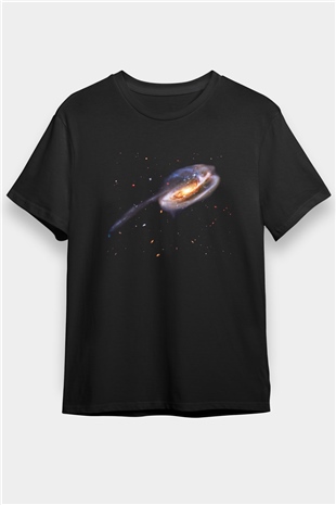 Galaksi Siyah Unisex Tişört T-Shirt - TişörtFabrikası