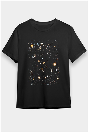 Galaksi Siyah Unisex Tişört T-Shirt - TişörtFabrikası