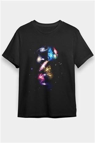 Galaksi Siyah Unisex Tişört T-Shirt - TişörtFabrikası