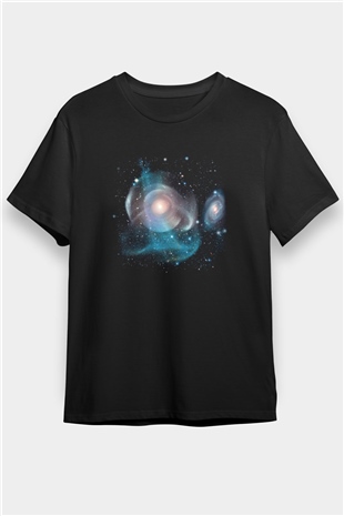 Galaksi Siyah Unisex Tişört T-Shirt - TişörtFabrikası