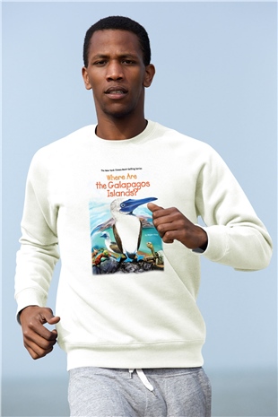 Galapagos Adaları Beyaz Unisex Sweatshirt