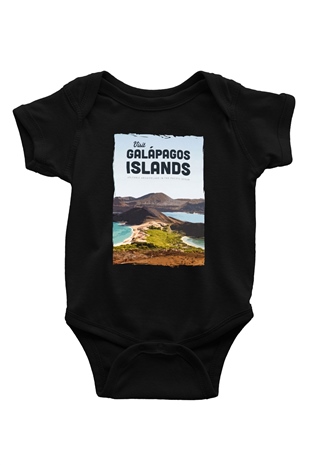 Galapagos Adaları Siyah Bebek Body - Zıbın