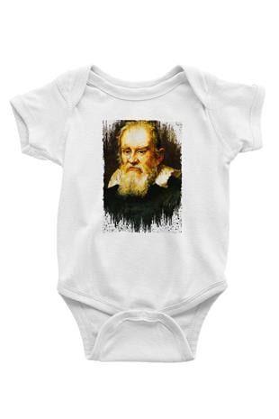 Galileo Galilei Baskılı Beyaz Bebek Body - Zıbın