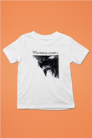 Game of Thrones Baskılı Beyaz Unisex Çocuk Tişört