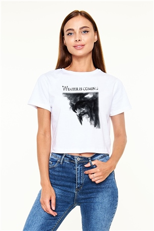 Game of Thrones Beyaz Croptop Tişört
