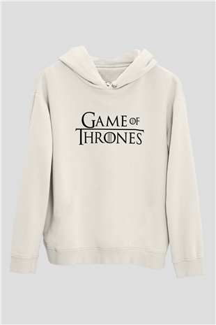 Game of Thrones Beyaz Unisex Kapşonlu Sweatshirt