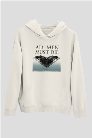 Game of Thrones Beyaz Unisex Kapşonlu Sweatshirt