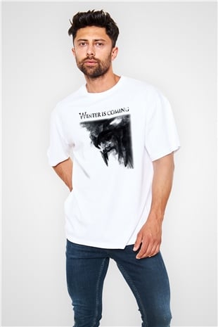 Game of Thrones Beyaz Unisex Oversize Tişört T-Shirt