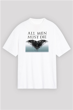 Game of Thrones Beyaz Unisex Oversize Tişört T-Shirt