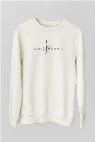 Game of Thrones Beyaz Unisex Sweatshirt