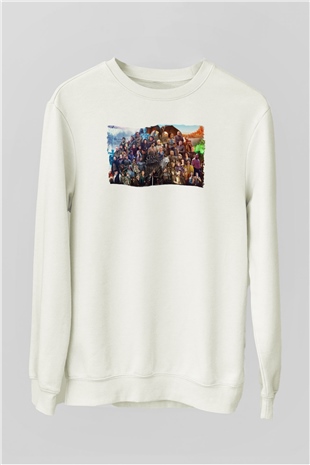 Game of Thrones Beyaz Unisex Sweatshirt