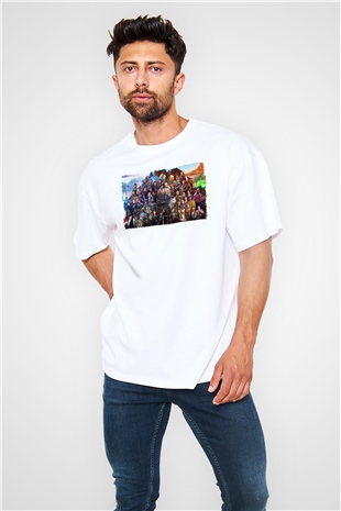 Game of Thrones Beyaz Oversize Tişört Oversize T-shirt