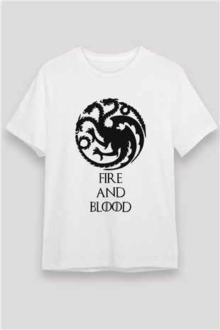 Game of Thrones Beyaz Unisex Tişört T-Shirt