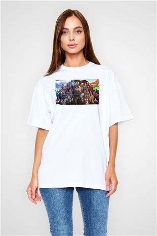Game of Thrones Beyaz Oversize Tişört Oversize T-shirt