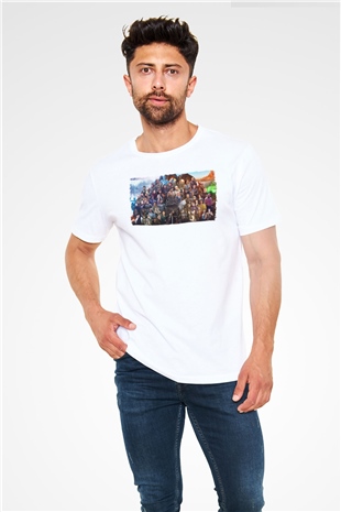 Game of Thrones Beyaz Unisex Tişört T-Shirt