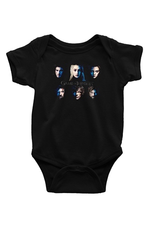 Game of Thrones Siyah Bebek Body - Zıbın