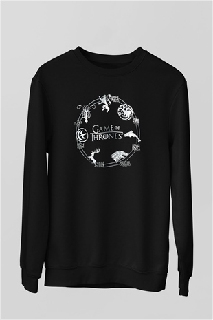Game of Thrones Siyah Unisex Sweatshirt