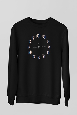 Game of Thrones Siyah Unisex Sweatshirt