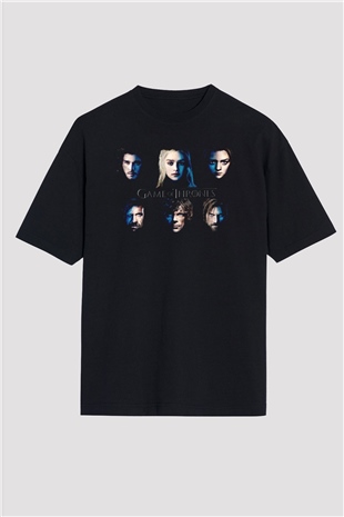 Game of Thrones Siyah Oversize Tişört Oversize T-shirt