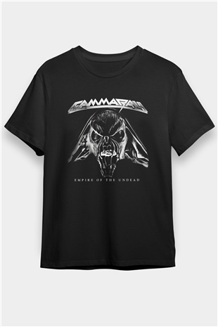 Gammaray Baskılı Unisex Siyah Tişört - Tshirt