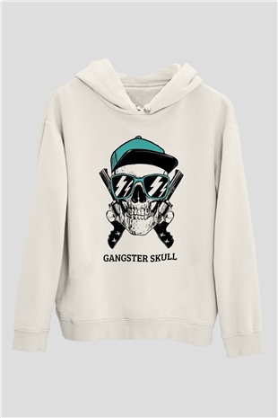 Gangster Kuru KafaBeyaz  Unisex Hoodie