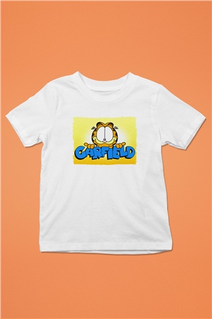 Garfield Beyaz Unisex  Çocuk Tişört