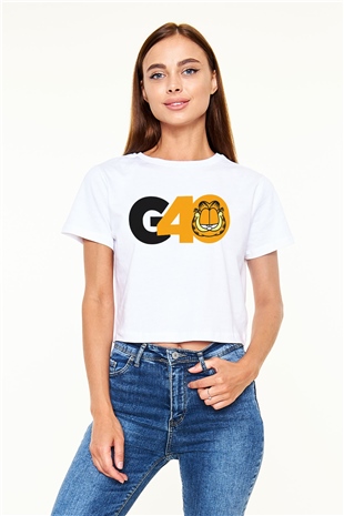Garfield Beyaz Unisex Oversize Tişört
