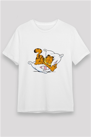 Garfield Beyaz Unisex Tişört