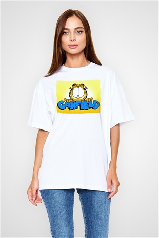 Garfield Beyaz Oversize Tişört