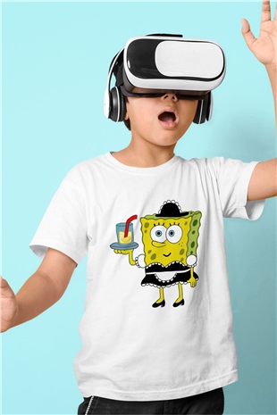 Garson Beyaz Unisex Çocuk Tişört
